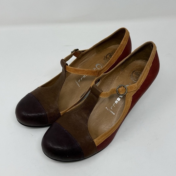 jeffrey campbell womens colorblock leather Maryjane anthropologie US 9 flapper - Picture 2 of 16